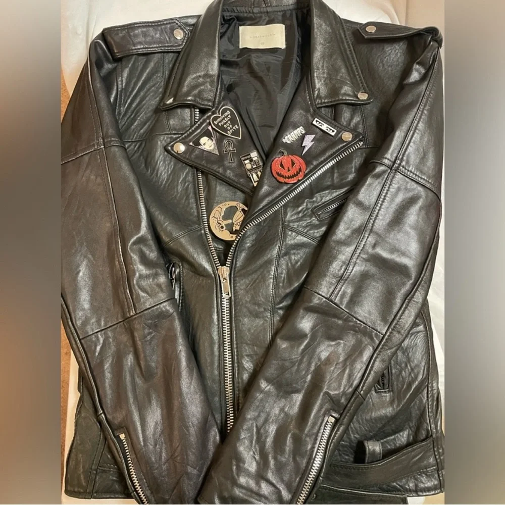 Deadwood Depeche Mode Leather Jacket size 44 (size 12/XXL). - Picture 7 of 8